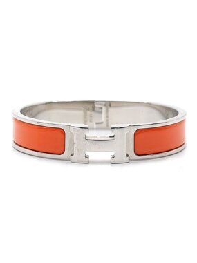 Hermes Clic Clac Bracelet Bangle Orange
